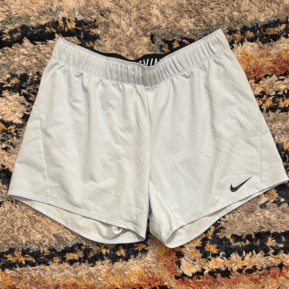Nike Women's Light Blue Athletic Shorts